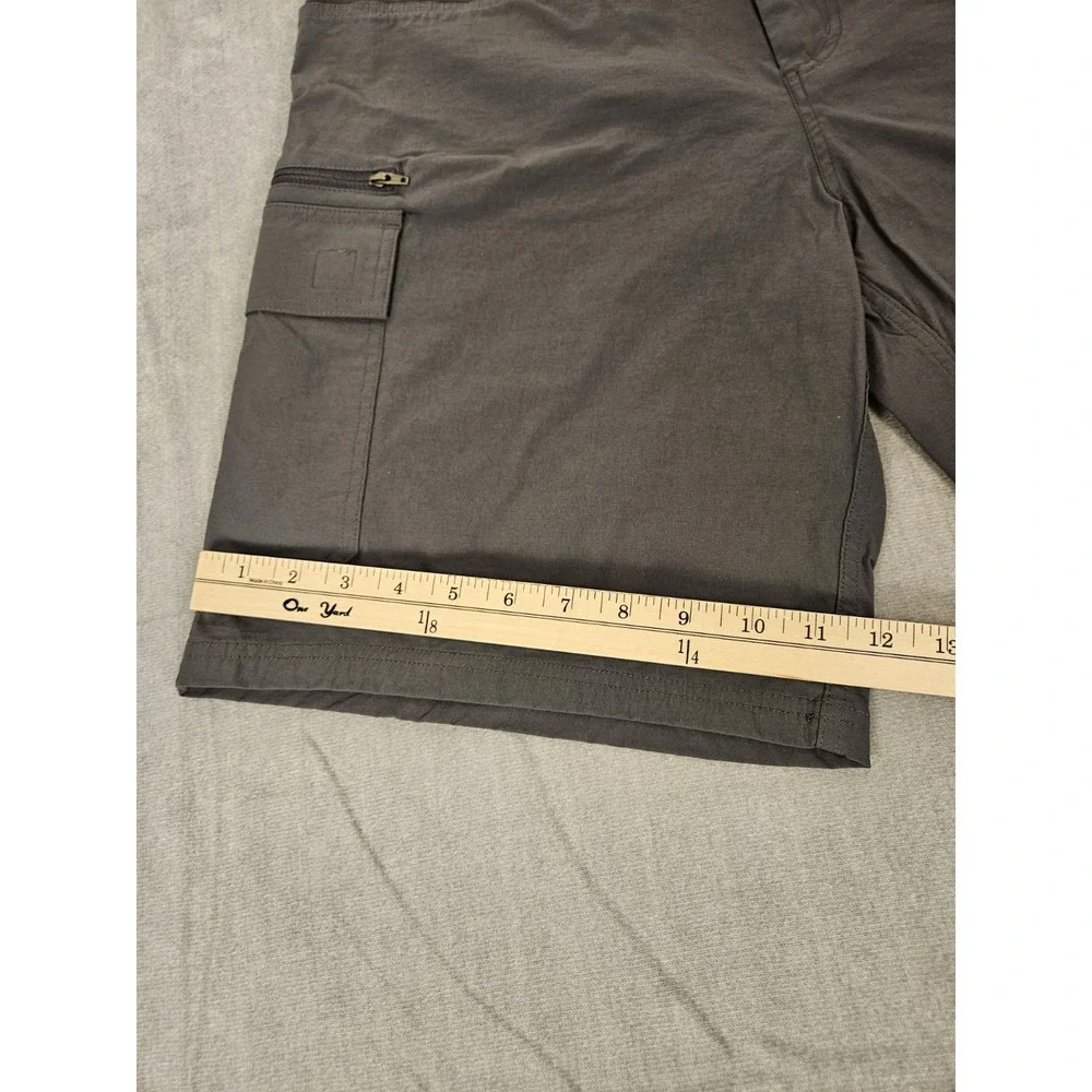 Orvis Mens Cargo Shorts Gray Zip Cargo Pocket Hiking Outdoor
